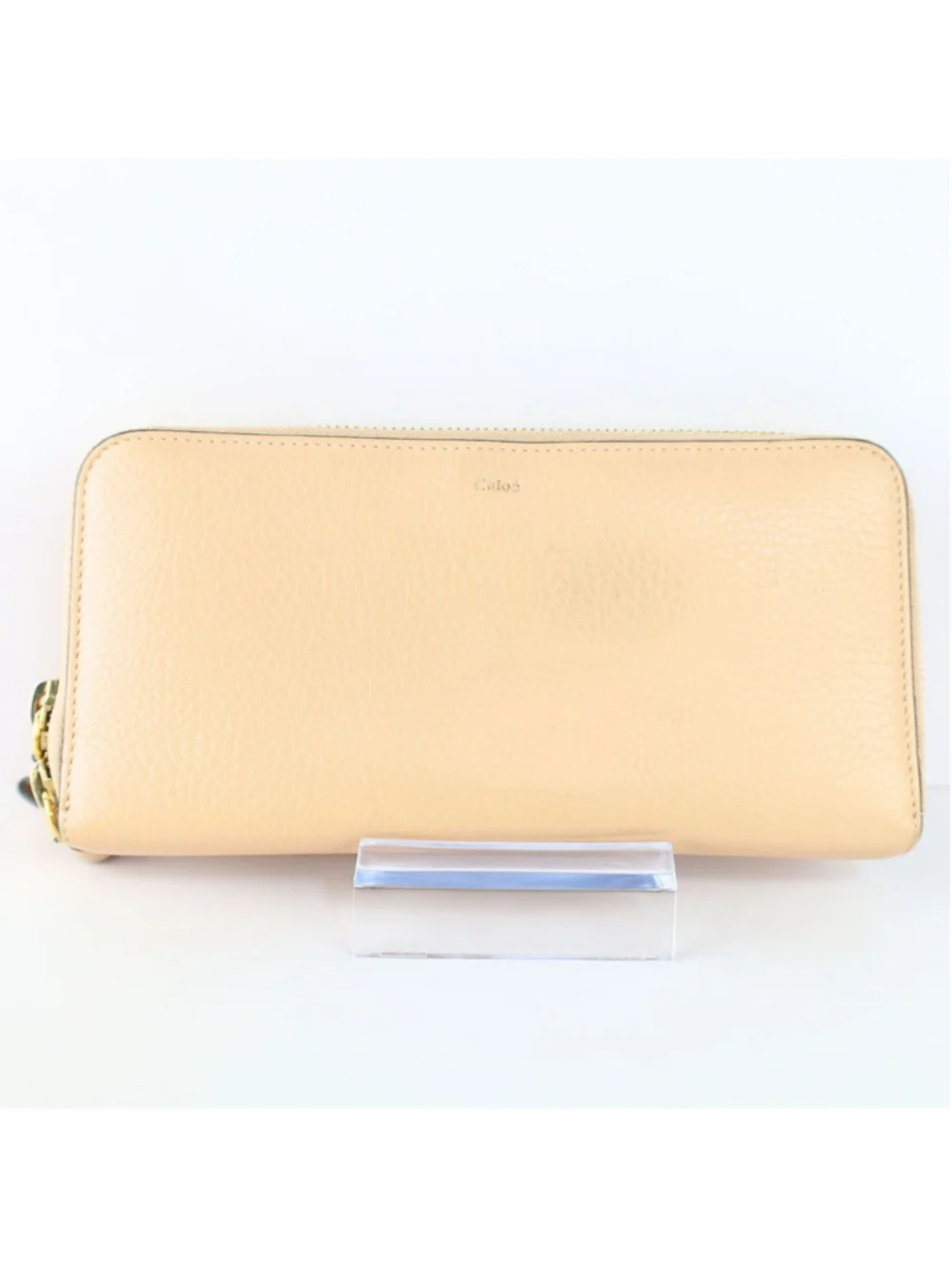 Chloe Alphabet Long Wallet For Women Beige NeutralLeather & Gold tone Hardware